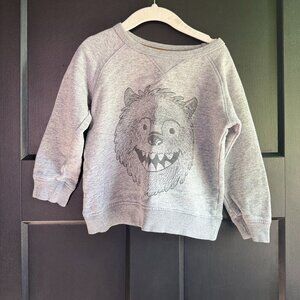 Carter's Boys' Crew Neck Sweatshirt - Size 4T - Grey with Monster Graphic 👾🧥